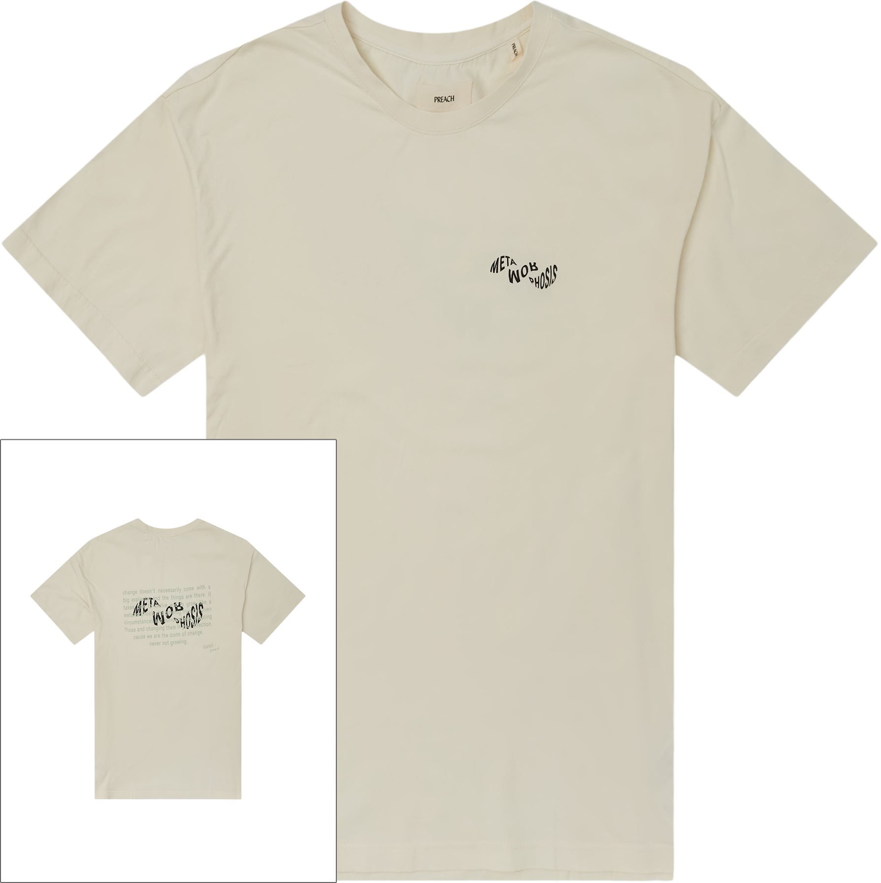 Bold Methamorphosis Tee - T-shirts - Oversize fit - Hvid